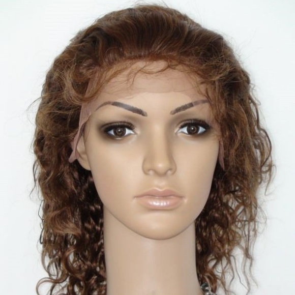 Indian 12 inch #4 Full lace Curly Wigs main image 3